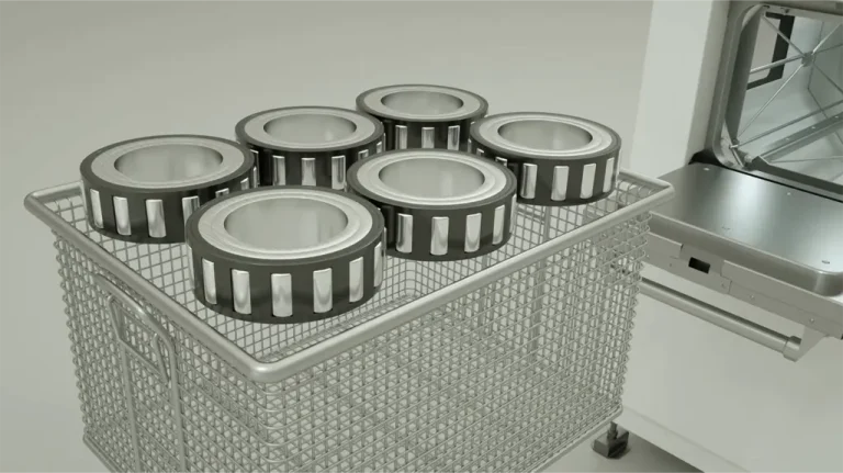 Тестовая мойка моечной машиной для деталей МКС-100